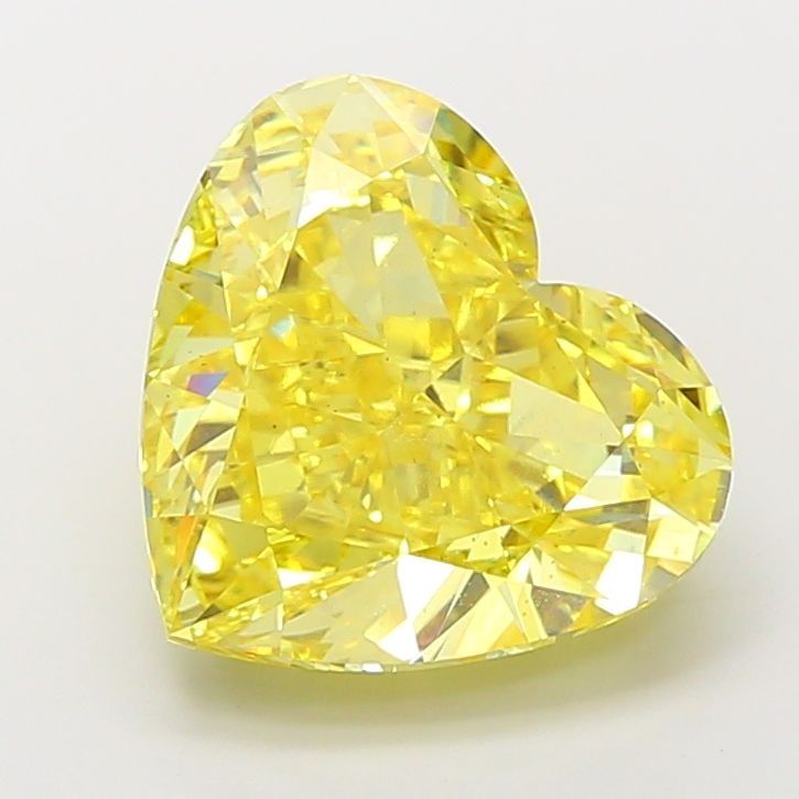 Loose Diamond - HEART 8.52ct Fancy Vivid Yellow VS2: Loose Diamond - HEART 8.52ct Fancy Vivid Yellow VS2 Source: This is a real non-mined Diamond that has been grown in a lab Shape: HEART Carats: 8.52 Color: Fancy Vivid Yellow Certification: IGI Video: