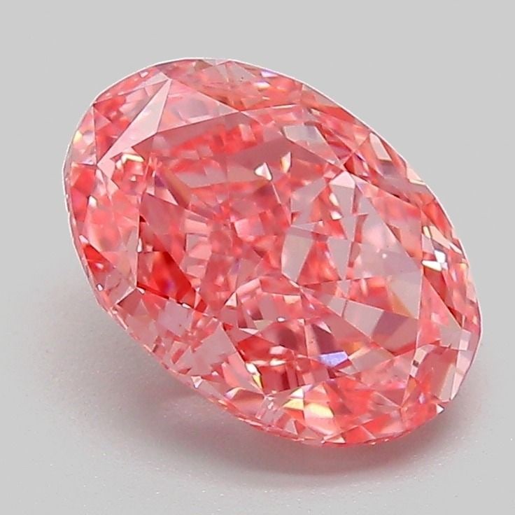 Loose Diamond - OVAL 2.09ct Fancy Vivid Pink VVS2: Loose Diamond - OVAL 2.09ct Fancy Vivid Pink VVS2 Source: This is a real non-mined Diamond that has been grown in a lab Shape: OVAL Carats: 2.09 Color: Fancy Vivid Pink Certification: IGI Video: