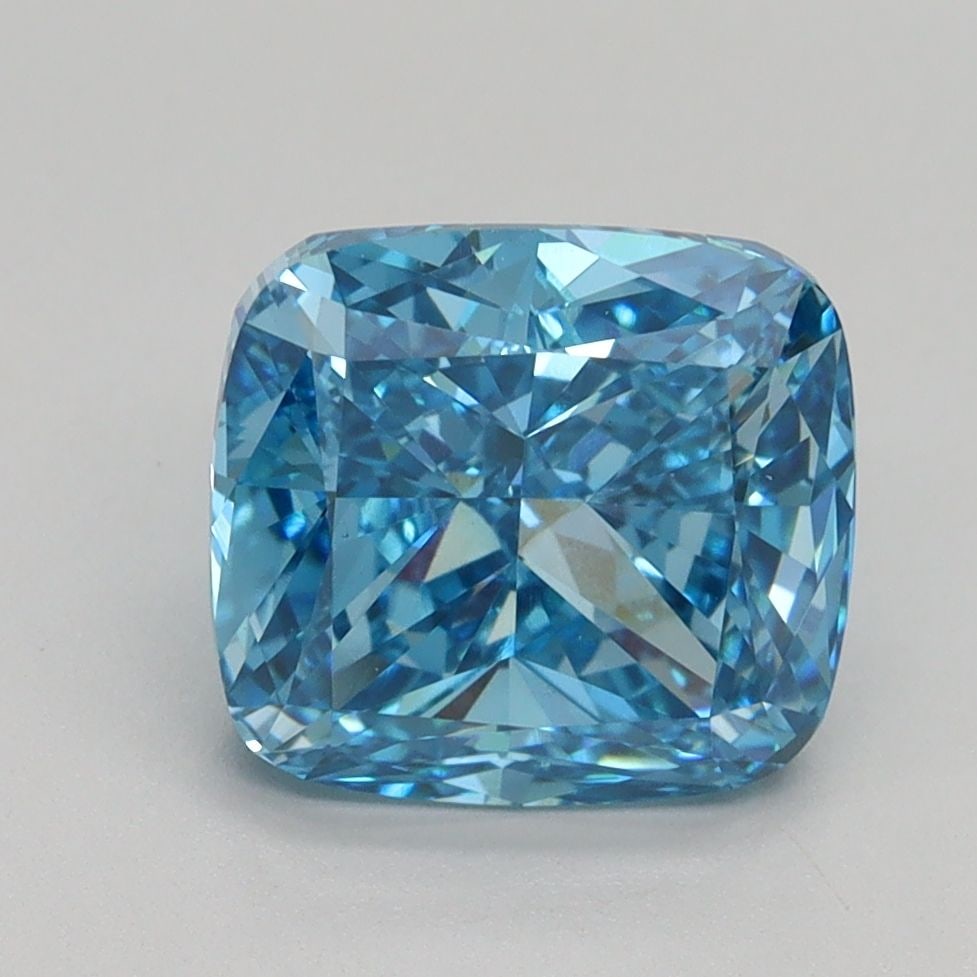 Loose Diamond - CUSHION BRILLIANT 3.0ct Fancy Vivid Blue VS1: Loose Diamond - CUSHION BRILLIANT 3.0ct Fancy Vivid Blue VS1 Source: This is a real non-mined Diamond that has been grown in a lab Shape: CUSHION BRILLIANT Carats: 3.0 Color: Fancy Vivid Blue Certific