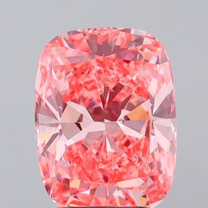 Loose Diamond - CUSHION MODIFIED 2.66ct Fancy Vivid Pink VVS2: Loose Diamond - CUSHION MODIFIED 2.66ct Fancy Vivid Pink VVS2 Source: This is a real non-mined Diamond that has been grown in a lab Shape: CUSHION MODIFIED Carats: 2.66 Color: Fancy Vivid Pink Certifi