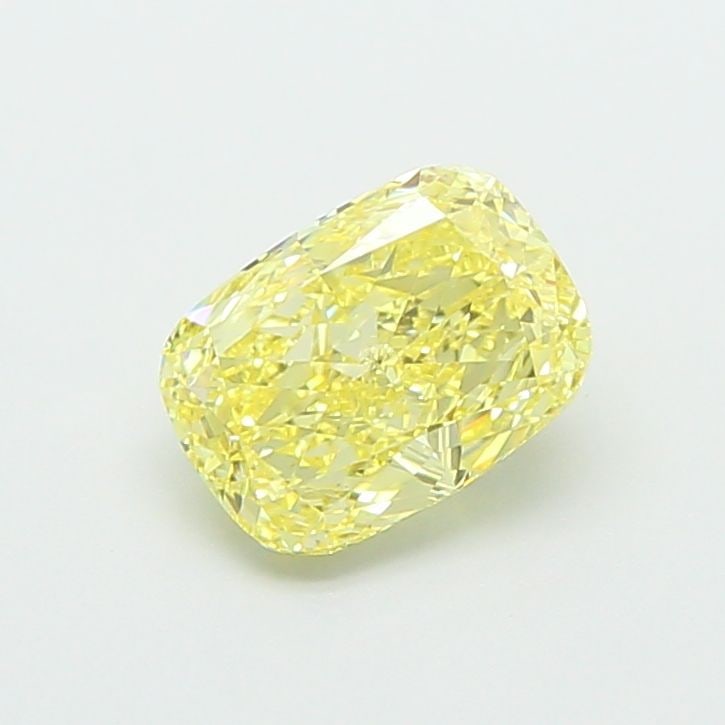 Loose Diamond - CUSHION MODIFIED 1.1ct Fancy Intense Yellow VS1: Loose Diamond - CUSHION MODIFIED 1.1ct Fancy Intense Yellow VS1 Source: This is a real non-mined Diamond that has been grown in a lab Shape: CUSHION MODIFIED Carats: 1.1 Color: Fancy Intense Yellow Ce