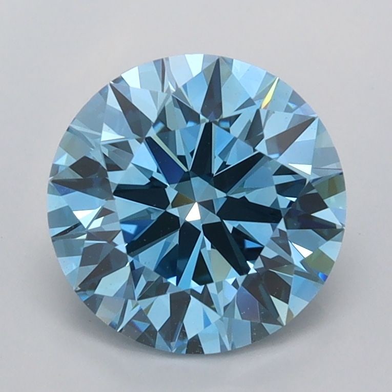 Ideal Loose Diamond - ROUND 1.79ct Fancy Vivid Blue VVS2: Ideal Loose Diamond - ROUND 1.79ct Fancy Vivid Blue VVS2 Source: This is a real non-mined Diamond that has been grown in a lab Shape: ROUND Carats: 1.79 Color: Fancy Vivid Blue Certification: IGI Vide
