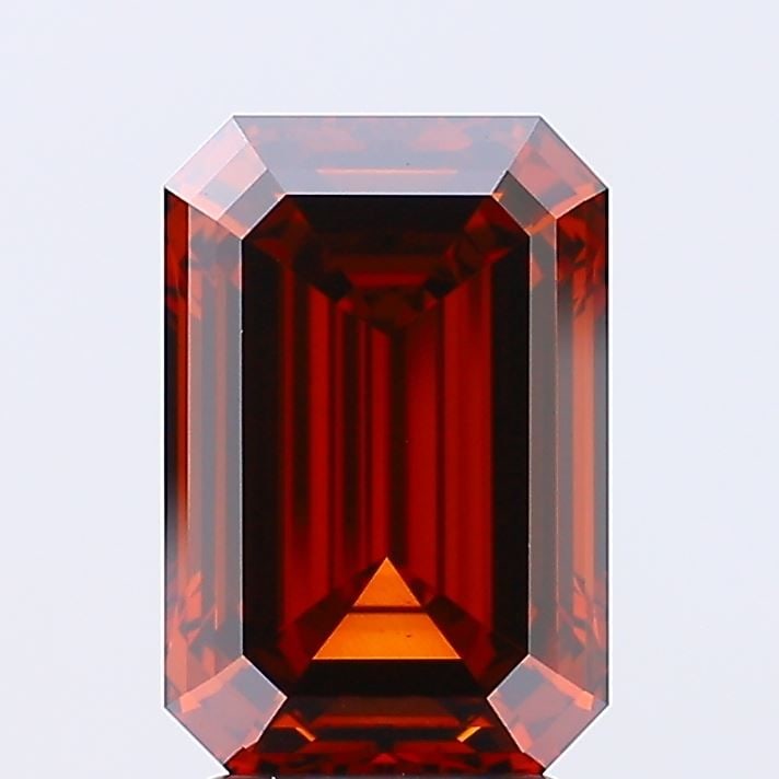 Loose Diamond - EMERALD 4.05ct Fancy Deep Orange VS1: Loose Diamond - EMERALD 4.05ct Fancy Deep Orange VS1 Source: This is a real non-mined Diamond that has been grown in a lab Shape: EMERALD Carats: 4.05 Color: Fancy Deep Orange Certification: IGI Video