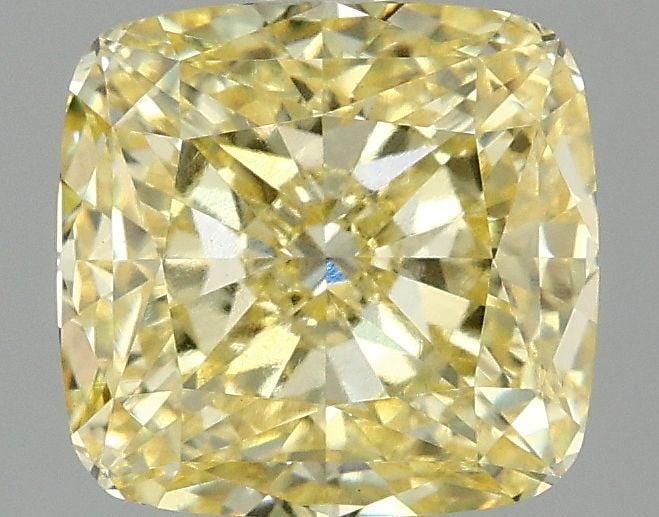 Loose Diamond - CUSHION BRILLIANT 2.93ct Fancy Vivid Yellow VS1: Loose Diamond - CUSHION BRILLIANT 2.93ct Fancy Vivid Yellow VS1 Source: This is a real non-mined Diamond that has been grown in a lab Shape: CUSHION BRILLIANT Carats: 2.93 Color: Fancy Vivid Yellow Ce