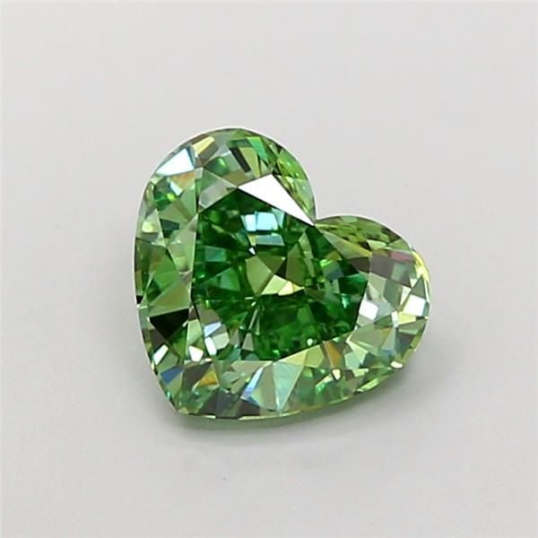 Loose Diamond - HEART 1.5ct Fancy Vivid Green VVS2: Loose Diamond - HEART 1.5ct Fancy Vivid Green VVS2 Source: This is a real non-mined Diamond that has been grown in a lab Shape: HEART Carats: 1.5 Color: Fancy Vivid Green Certification: IGI Video: