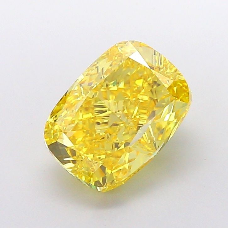 Loose Diamond - CUSHION MODIFIED 4.22ct Fancy Vivid Yellow VS2: Loose Diamond - CUSHION MODIFIED 4.22ct Fancy Vivid Yellow VS2 Source: This is a real non-mined Diamond that has been grown in a lab Shape: CUSHION MODIFIED Carats: 4.22 Color: Fancy Vivid Yellow Cert