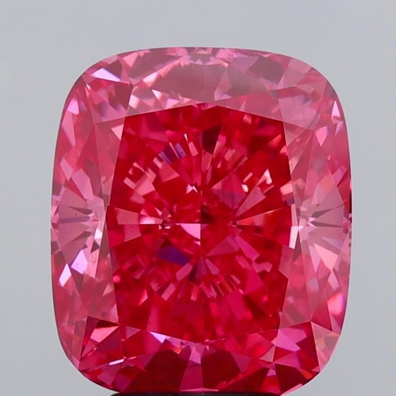 Loose Diamond - CUSHION MODIFIED 5.5ct Fancy Vivid Red VS1: Loose Diamond - CUSHION MODIFIED 5.5ct Fancy Vivid Red VS1 Source: This is a real non-mined Diamond that has been grown in a lab Shape: CUSHION MODIFIED Carats: 5.5 Color: Fancy Vivid Red Certificatio