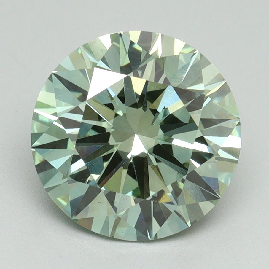 Ideal Loose Diamond - ROUND 3.17ct Fancy Vivid Green VS1: Ideal Loose Diamond - ROUND 3.17ct Fancy Vivid Green VS1 Source: This is a real non-mined Diamond that has been grown in a lab Shape: ROUND Carats: 3.17 Color: Fancy Vivid Green Certification: IGI Vid