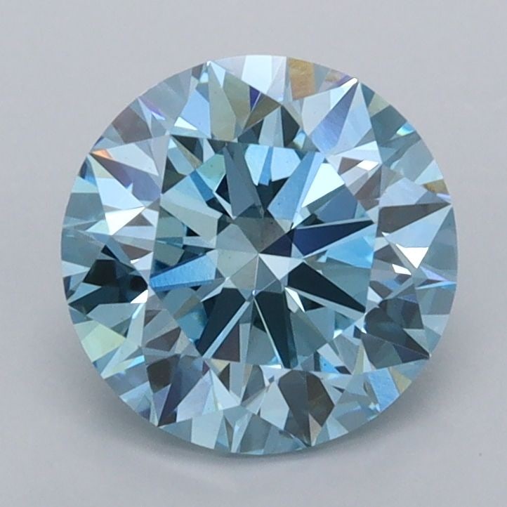 Ideal Loose Diamond - ROUND 1.76ct Fancy Vivid Blue VVS2: Ideal Loose Diamond - ROUND 1.76ct Fancy Vivid Blue VVS2 Source: This is a real non-mined Diamond that has been grown in a lab Shape: ROUND Carats: 1.76 Color: Fancy Vivid Blue Certification: IGI Vide