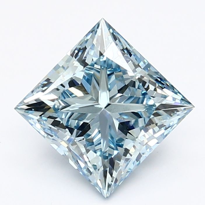 Loose Diamond - PRINCESS 2.17ct Fancy Intense Blue VS1: Loose Diamond - PRINCESS 2.17ct Fancy Intense Blue VS1 Source: This is a real non-mined Diamond that has been grown in a lab Shape: PRINCESS Carats: 2.17 Color: Fancy Intense Blue Certification: IGI V