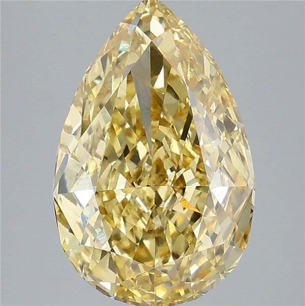 Loose Diamond - PEAR 5.53ct Fancy Intense Yellow VS2: Loose Diamond - PEAR 5.53ct Fancy Intense Yellow VS2 Source: This is a real non-mined Diamond that has been grown in a lab Shape: PEAR Carats: 5.53 Color: Fancy Intense Yellow Certification: IGI Video