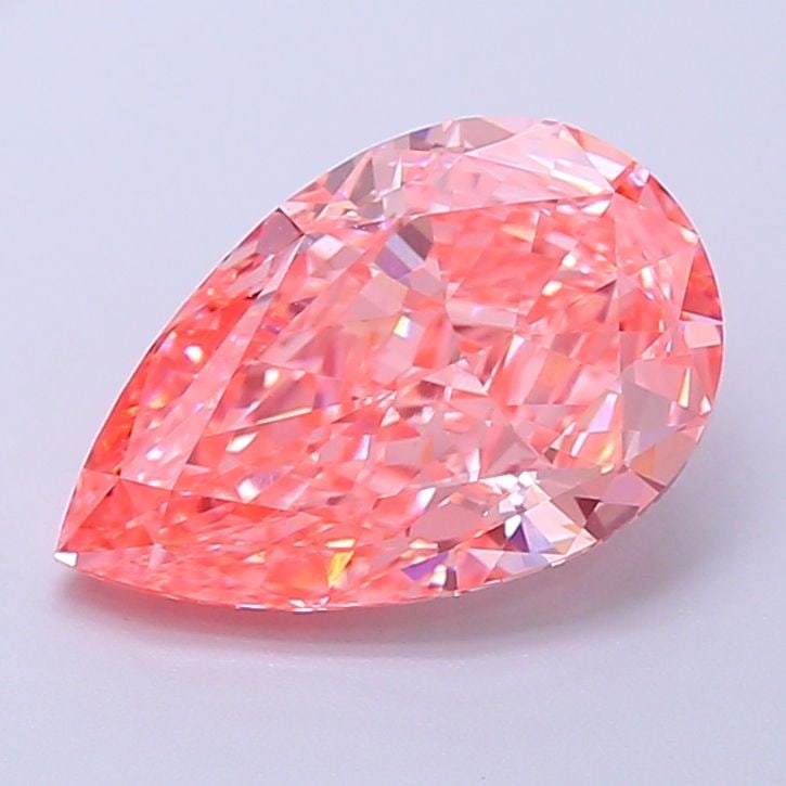 Loose Diamond - PEAR 3.04ct Fancy Vivid Pink VVS2: Loose Diamond - PEAR 3.04ct Fancy Vivid Pink VVS2 Source: This is a real non-mined Diamond that has been grown in a lab Shape: PEAR Carats: 3.04 Color: Fancy Vivid Pink Certification: IGI Video: