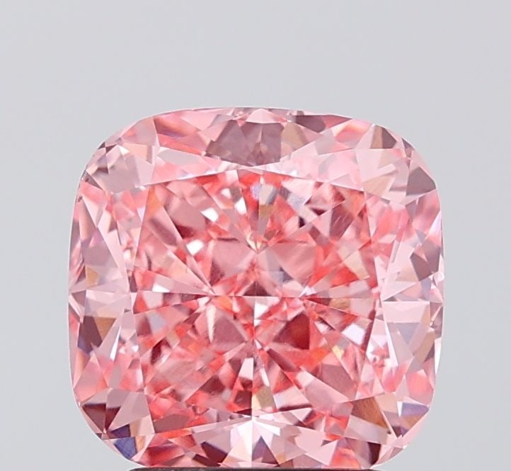 Loose Diamond - CUSHION MODIFIED 3.09ct Fancy Vivid Pink VS2: Loose Diamond - CUSHION MODIFIED 3.09ct Fancy Vivid Pink VS2 Source: This is a real non-mined Diamond that has been grown in a lab Shape: CUSHION MODIFIED Carats: 3.09 Color: Fancy Vivid Pink Certific