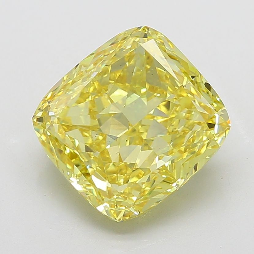 Loose Diamond - CUSHION MODIFIED 10.03ct Fancy Vivid Yellow VS2: Loose Diamond - CUSHION MODIFIED 10.03ct Fancy Vivid Yellow VS2 Source: This is a real non-mined Diamond that has been grown in a lab Shape: CUSHION MODIFIED Carats: 10.03 Color: Fancy Vivid Yellow Ce