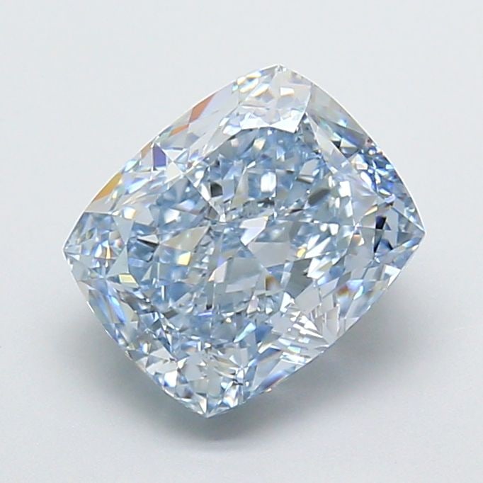Loose Diamond - CUSHION MODIFIED 3.34ct Fancy Blue VVS2: Loose Diamond - CUSHION MODIFIED 3.34ct Fancy Blue VVS2 Source: This is a real non-mined Diamond that has been grown in a lab Shape: CUSHION MODIFIED Carats: 3.34 Color: Fancy Blue Certification: IGI 