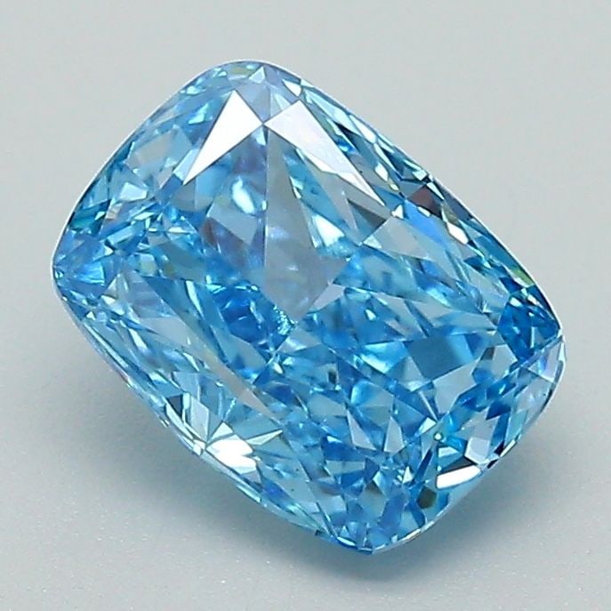 Loose Diamond - CUSHION MODIFIED 1.55ct Fancy Vivid Blue VVS2: Loose Diamond - CUSHION MODIFIED 1.55ct Fancy Vivid Blue VVS2 Source: This is a real non-mined Diamond that has been grown in a lab Shape: CUSHION MODIFIED Carats: 1.55 Color: Fancy Vivid Blue Certifi