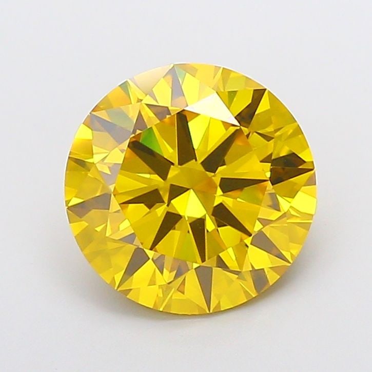 Loose Diamond - ROUND 5.02ct Fancy Vivid Yellow VVS1: Loose Diamond - ROUND 5.02ct Fancy Vivid Yellow VVS1 Source: This is a real non-mined Diamond that has been grown in a lab Shape: ROUND Carats: 5.02 Color: Fancy Vivid Yellow Certification: IGI Video: