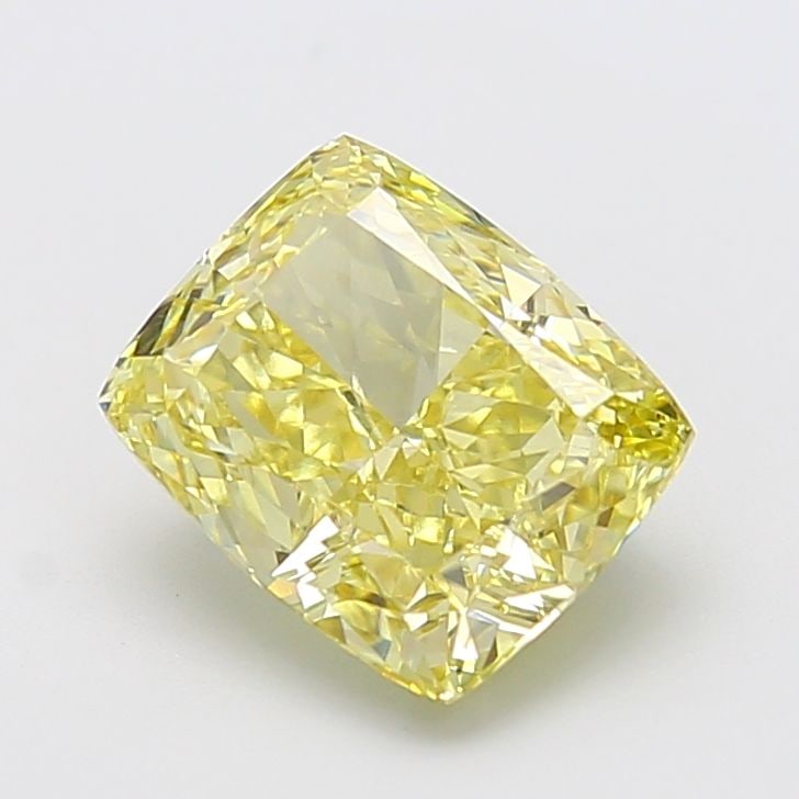Loose Diamond - CUSHION MODIFIED 4.04ct Fancy Intense Yellow VVS2: Loose Diamond - CUSHION MODIFIED 4.04ct Fancy Intense Yellow VVS2 Source: This is a real non-mined Diamond that has been grown in a lab Shape: CUSHION MODIFIED Carats: 4.04 Color: Fancy Intense Yellow