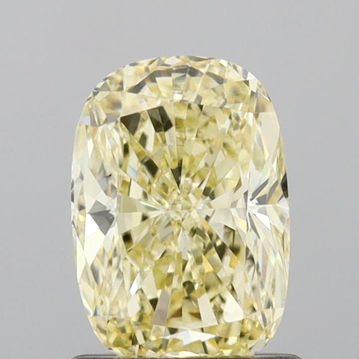 Loose Diamond - CUSHION BRILLIANT 1.02ct Fancy Yellow VS2: Loose Diamond - CUSHION BRILLIANT 1.02ct Fancy Yellow VS2 Source: This is a real non-mined Diamond that has been grown in a lab Shape: CUSHION BRILLIANT Carats: 1.02 Color: Fancy Yellow Certification: