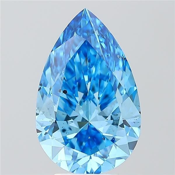 Loose Diamond - PEAR 4.04ct Fancy Vivid Blue SI1: Loose Diamond - PEAR 4.04ct Fancy Vivid Blue SI1 Source: This is a real non-mined Diamond that has been grown in a lab Shape: PEAR Carats: 4.04 Color: Fancy Vivid Blue Certification: IGI Video: