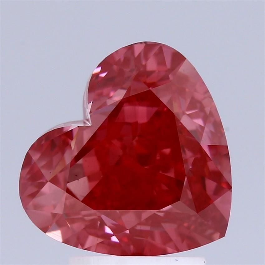 Loose Diamond - HEART 4.09ct Fancy Vivid Red VS1 (1 of 1)