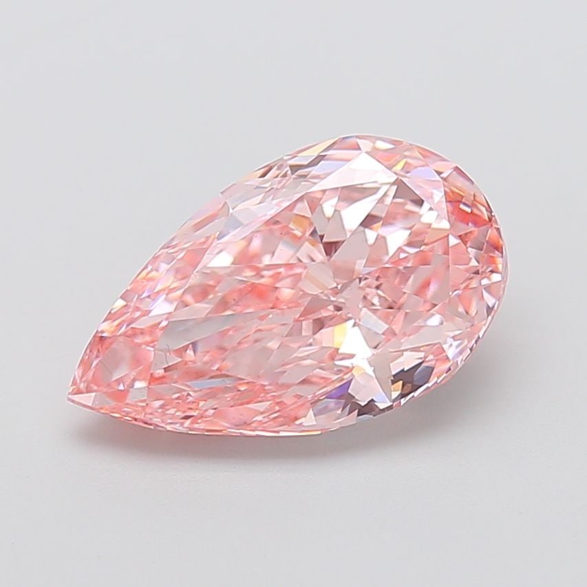 Loose Diamond - PEAR 4.51ct Fancy Vivid Pink VS1: Loose Diamond - PEAR 4.51ct Fancy Vivid Pink VS1 Source: This is a real non-mined Diamond that has been grown in a lab Shape: PEAR Carats: 4.51 Color: Fancy Vivid Pink Certification: IGI Video: