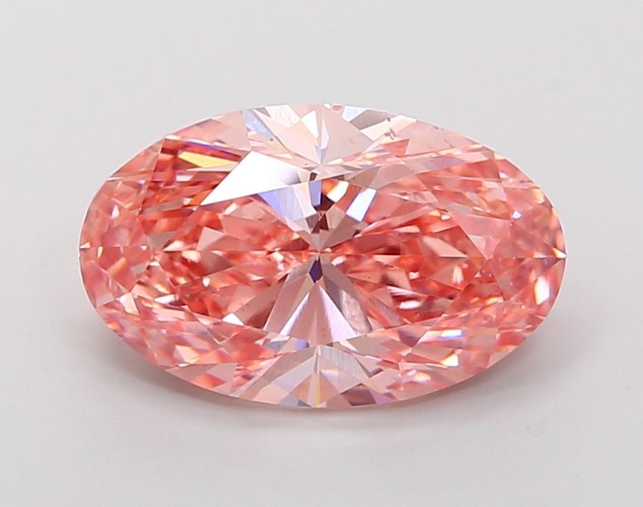Loose Diamond - OVAL 4.01ct Fancy Vivid Pink VS2: Loose Diamond - OVAL 4.01ct Fancy Vivid Pink VS2 Source: This is a real non-mined Diamond that has been grown in a lab Shape: OVAL Carats: 4.01 Color: Fancy Vivid Pink Certification: IGI Video: