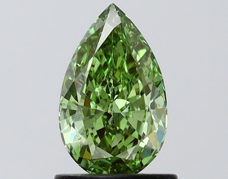 Loose Diamond - PEAR 1.01ct Fancy Vivid Green VS2: Loose Diamond - PEAR 1.01ct Fancy Vivid Green VS2 Source: This is a real non-mined Diamond that has been grown in a lab Shape: PEAR Carats: 1.01 Color: Fancy Vivid Green Certification: IGI Video:
