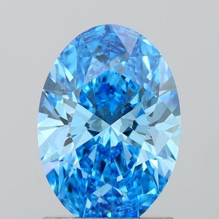Loose Diamond - OVAL 1.53ct Fancy Vivid Blue SI1: Loose Diamond - OVAL 1.53ct Fancy Vivid Blue SI1 Source: This is a real non-mined Diamond that has been grown in a lab Shape: OVAL Carats: 1.53 Color: Fancy Vivid Blue Certification: IGI Video:
