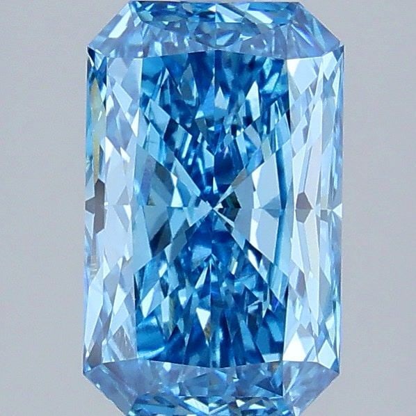 Loose Diamond - RADIANT 2.57ct Fancy Vivid Blue VS2: Loose Diamond - RADIANT 2.57ct Fancy Vivid Blue VS2 Source: This is a real non-mined Diamond that has been grown in a lab Shape: RADIANT Carats: 2.57 Color: Fancy Vivid Blue Certification: IGI Video:
