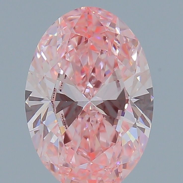 Loose Diamond - OVAL 1.41ct Fancy Vivid Pink VVS2: Loose Diamond - OVAL 1.41ct Fancy Vivid Pink VVS2 Source: This is a real non-mined Diamond that has been grown in a lab Shape: OVAL Carats: 1.41 Color: Fancy Vivid Pink Certification: IGI Video: