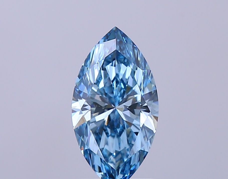 Loose Diamond - MARQUISE 1.43ct Fancy Vivid Blue VVS2: Loose Diamond - MARQUISE 1.43ct Fancy Vivid Blue VVS2 Source: This is a real non-mined Diamond that has been grown in a lab Shape: MARQUISE Carats: 1.43 Color: Fancy Vivid Blue Certification: NONE Vid
