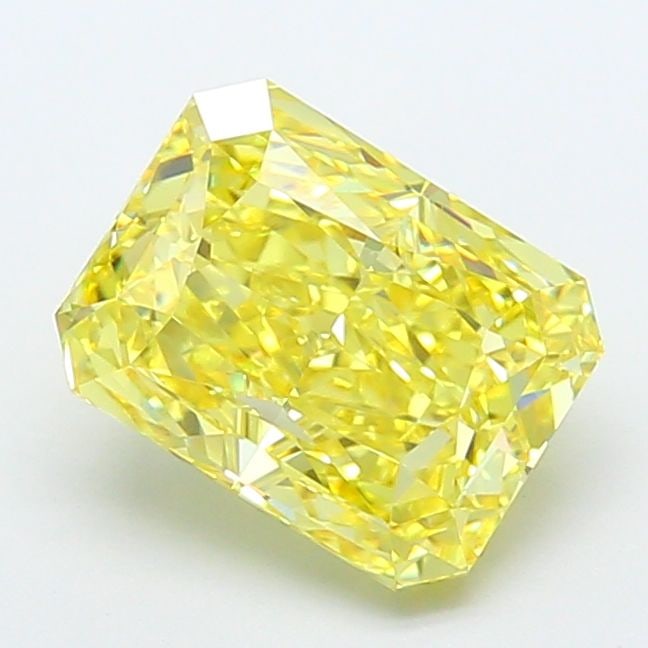 Loose Diamond - RADIANT 3.52ct Fancy Vivid Yellow VS1: Loose Diamond - RADIANT 3.52ct Fancy Vivid Yellow VS1 Source: This is a real non-mined Diamond that has been grown in a lab Shape: RADIANT Carats: 3.52 Color: Fancy Vivid Yellow Certification: IGI Vid