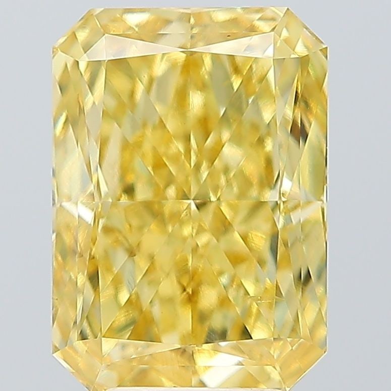 Loose Diamond - RADIANT 5.02ct Fancy Intense Yellow SI1: Loose Diamond - RADIANT 5.02ct Fancy Intense Yellow SI1 Source: This is a real non-mined Diamond that has been grown in a lab Shape: RADIANT Carats: 5.02 Color: Fancy Intense Yellow Certification: IGI