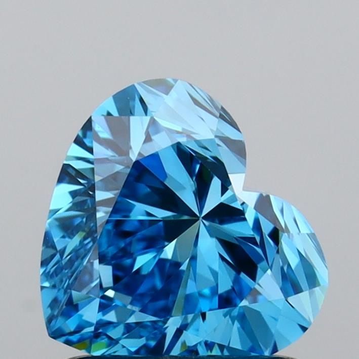Loose Diamond - HEART 1.01ct Fancy Vivid Blue VVS2: Loose Diamond - HEART 1.01ct Fancy Vivid Blue VVS2 Source: This is a real non-mined Diamond that has been grown in a lab Shape: HEART Carats: 1.01 Color: Fancy Vivid Blue Certification: IGI Video: