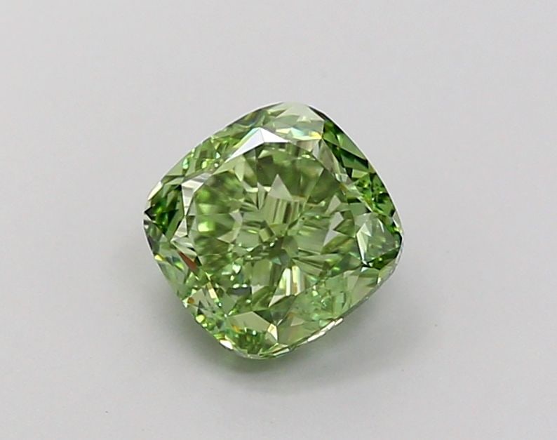 Loose Diamond - CUSHION MODIFIED 1.45ct Fancy Vivid Green VS1: Loose Diamond - CUSHION MODIFIED 1.45ct Fancy Vivid Green VS1 Source: This is a real non-mined Diamond that has been grown in a lab Shape: CUSHION MODIFIED Carats: 1.45 Color: Fancy Vivid Green