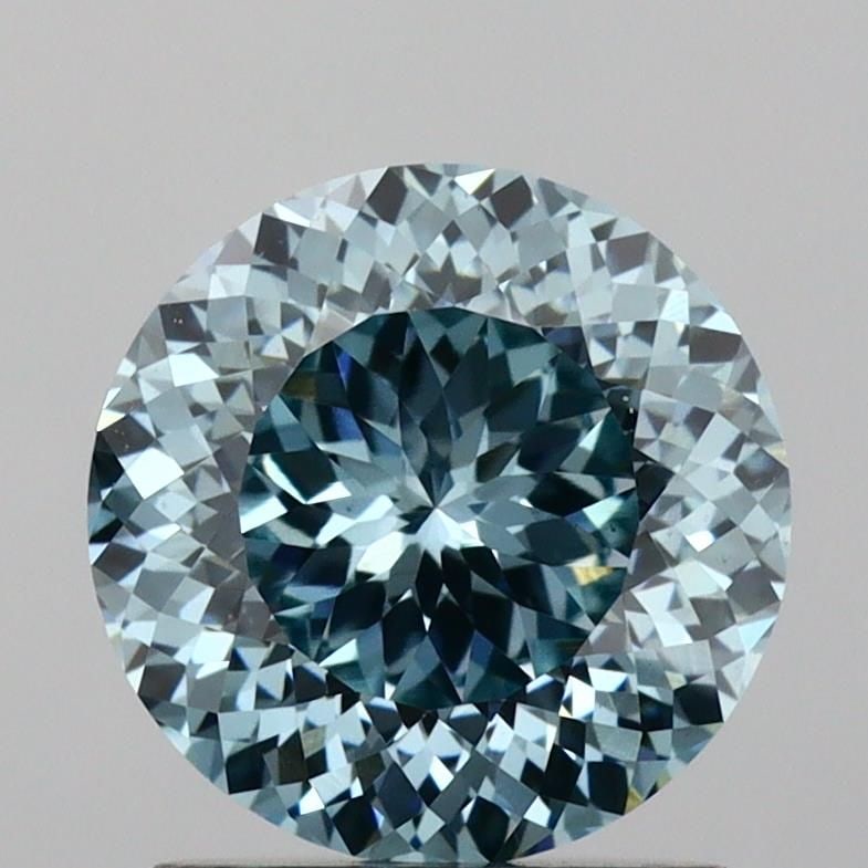 Loose Diamond - ROUND 1.53ct Fancy Intense Blue VS1: Loose Diamond - ROUND 1.53ct Fancy Intense Blue VS1 Source: This is a real non-mined Diamond that has been grown in a lab Shape: ROUND Carats: 1.53 Color: Fancy Intense Blue Certification: IGI Video: