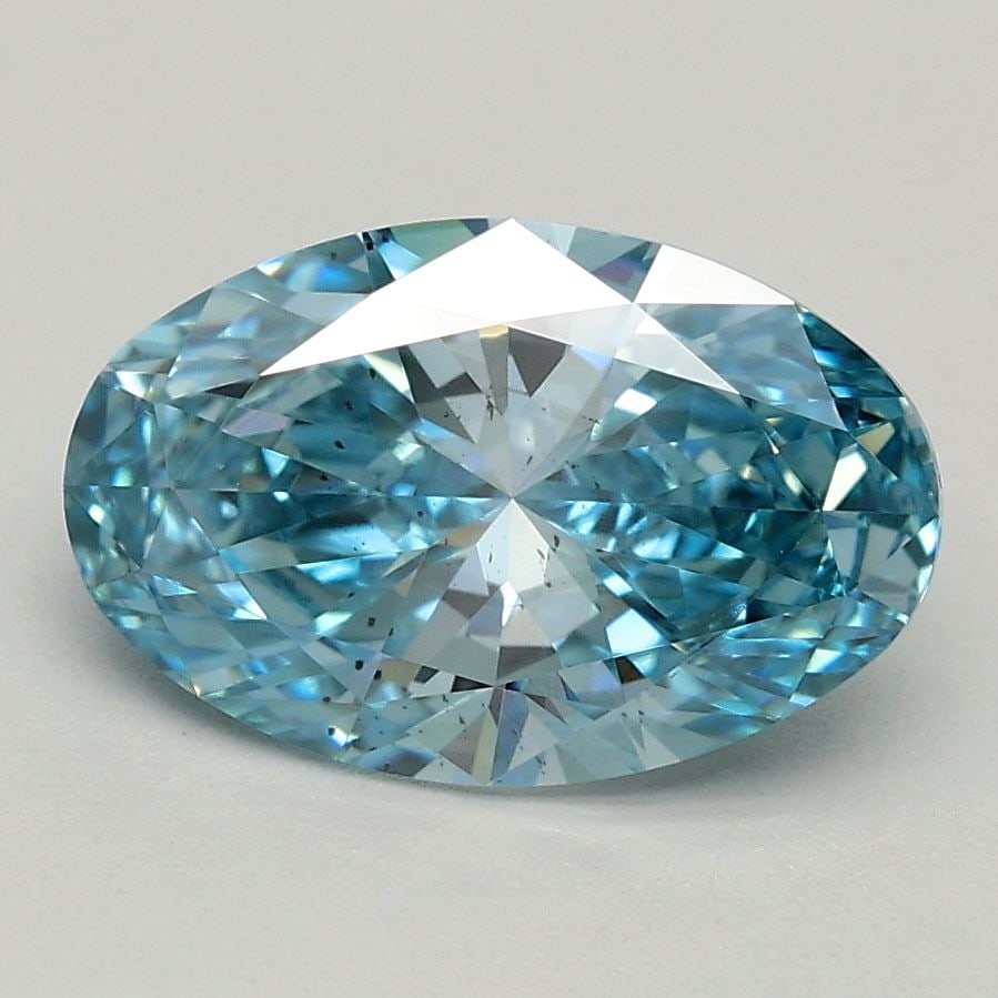 Loose Diamond - OVAL 1.41ct Fancy Vivid Blue SI1: Loose Diamond - OVAL 1.41ct Fancy Vivid Blue SI1 Source: This is a real non-mined Diamond that has been grown in a lab Shape: OVAL Carats: 1.41 Color: Fancy Vivid Blue Certification: IGI Video: