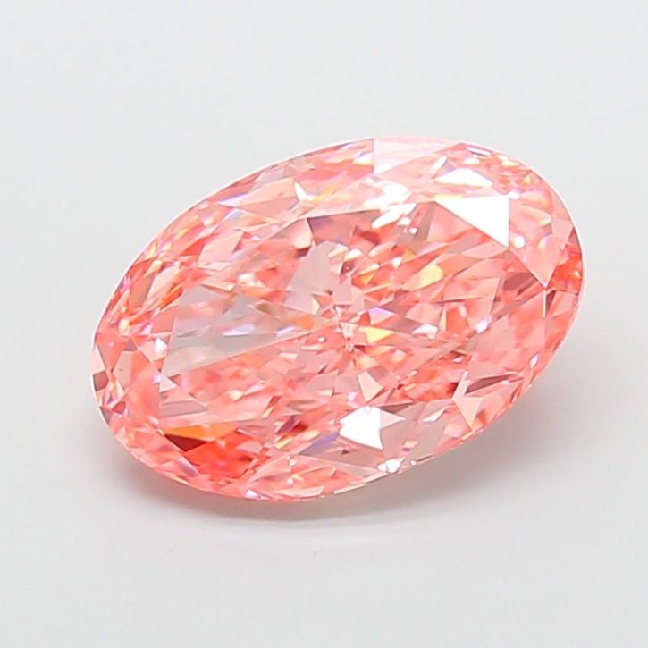 Loose Diamond - OVAL 4.5ct Fancy Vivid Pink VS1: Loose Diamond - OVAL 4.5ct Fancy Vivid Pink VS1 Source: This is a real non-mined Diamond that has been grown in a lab Shape: OVAL Carats: 4.5 Color: Fancy Vivid Pink Certification: IGI Video: