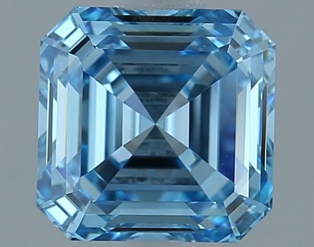 Loose Diamond - ASSCHER 1.02ct Fancy Vivid Blue VS1: Loose Diamond - ASSCHER 1.02ct Fancy Vivid Blue VS1 Source: This is a real non-mined Diamond that has been grown in a lab Shape: ASSCHER Carats: 1.02 Color: Fancy Vivid Blue Certification: IGI Video: