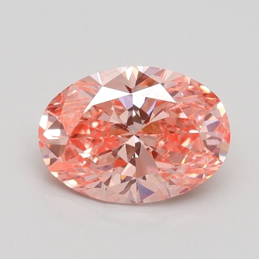 Loose Diamond - OVAL 1.52ct Fancy Vivid Orangey Pink SI1: Loose Diamond - OVAL 1.52ct Fancy Vivid Orangey Pink SI1 Source: This is a real non-mined Diamond that has been grown in a lab Shape: OVAL Carats: 1.52 Color: Fancy Vivid Orangey Pink Certification: I