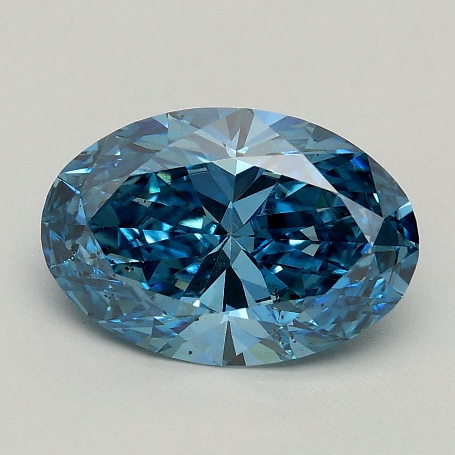 Loose Diamond - OVAL 1.3ct Fancy Vivid Blue SI1: Loose Diamond - OVAL 1.3ct Fancy Vivid Blue SI1 Source: This is a real non-mined Diamond that has been grown in a lab Shape: OVAL Carats: 1.3 Color: Fancy Vivid Blue Certification: IGI Video: