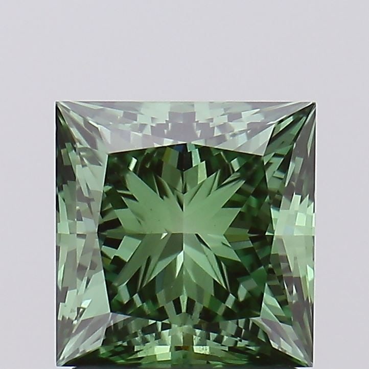 Loose Diamond - PRINCESS 1.8ct Fancy Vivid Green VS2: Loose Diamond - PRINCESS 1.8ct Fancy Vivid Green VS2 Source: This is a real non-mined Diamond that has been grown in a lab Shape: PRINCESS Carats: 1.8 Color: Fancy Vivid Green Certification: IGI Video