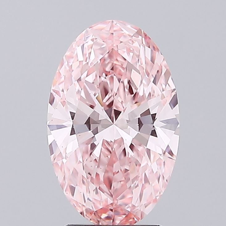 Loose Diamond - OVAL 2.51ct Fancy Vivid Pink VS1: Loose Diamond - OVAL 2.51ct Fancy Vivid Pink VS1 Source: This is a real non-mined Diamond that has been grown in a lab Shape: OVAL Carats: 2.51 Color: Fancy Vivid Pink Certification: IGI Video: