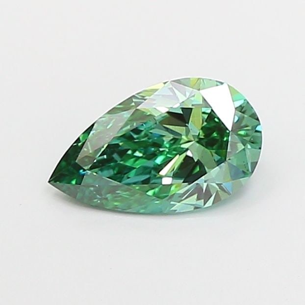 Loose Diamond - PEAR 1.01ct Fancy Vivid Green VS2: Loose Diamond - PEAR 1.01ct Fancy Vivid Green VS2 Source: This is a real non-mined Diamond that has been grown in a lab Shape: PEAR Carats: 1.01 Color: Fancy Vivid Green Certification: IGI Video: