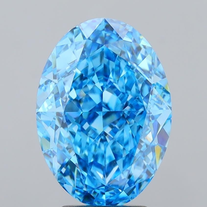 Loose Diamond - OVAL 5.09ct Fancy Vivid Blue VS1: Loose Diamond - OVAL 5.09ct Fancy Vivid Blue VS1 Source: This is a real non-mined Diamond that has been grown in a lab Shape: OVAL Carats: 5.09 Color: Fancy Vivid Blue Certification: IGI Video: