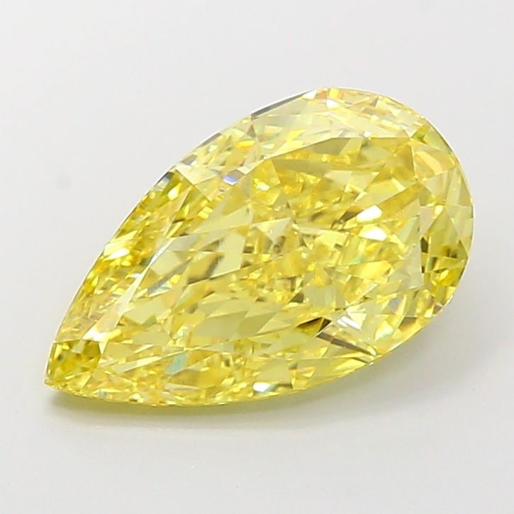 Loose Diamond - PEAR 4.38ct Fancy Vivid Yellow VS1: Loose Diamond - PEAR 4.38ct Fancy Vivid Yellow VS1 Source: This is a real non-mined Diamond that has been grown in a lab Shape: PEAR Carats: 4.38 Color: Fancy Vivid Yellow Certification: IGI Video: