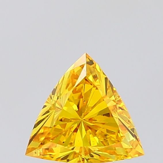 Loose Diamond - TRIANGULAR 1.05ct Fancy Vivid Yellow VS1: Loose Diamond - TRIANGULAR 1.05ct Fancy Vivid Yellow VS1 Source: This is a real non-mined Diamond that has been grown in a lab Shape: TRIANGULAR Carats: 1.05 Color: Fancy Vivid Yellow Certification: I