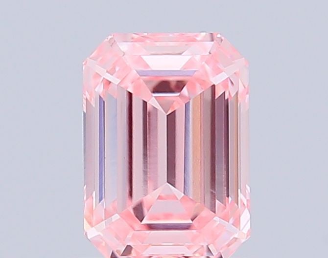 Loose Diamond - EMERALD 1.03ct Fancy Intense Pink VVS2: Loose Diamond - EMERALD 1.03ct Fancy Intense Pink VVS2 Source: This is a real non-mined Diamond that has been grown in a lab Shape: EMERALD Carats: 1.03 Color: Fancy Intense Pink Certification: IGI Vi