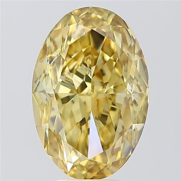 Loose Diamond - OVAL 8.0ct Fancy Intense Yellow VVS2: Loose Diamond - OVAL 8.0ct Fancy Intense Yellow VVS2 Source: This is a real non-mined Diamond that has been grown in a lab Shape: OVAL Carats: 8.0 Color: Fancy Intense Yellow Certification: IGI Video: